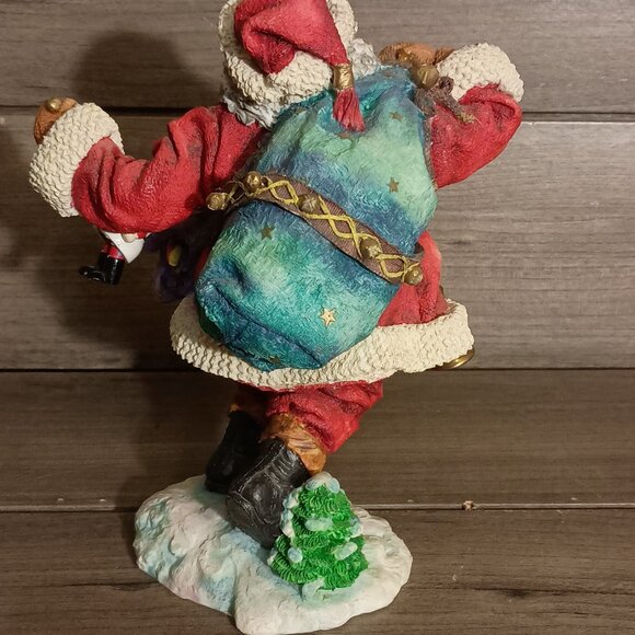 Department 56 In The Spirit Santa Claus Carrying Toy Bag Sculpture 8" Tall - Picture 8 of 13